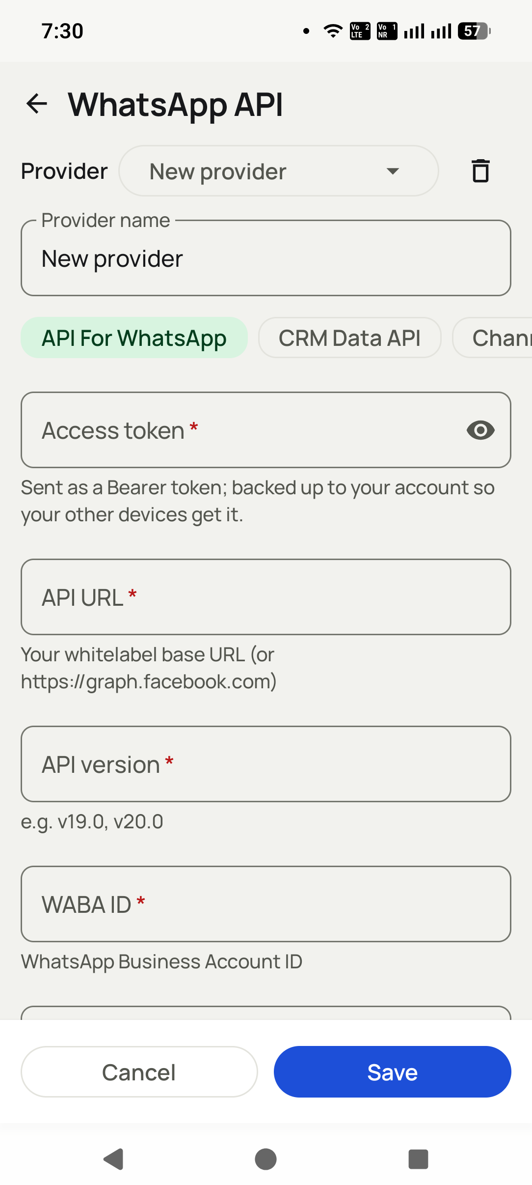 Connect your WhatsApp API